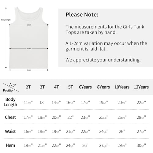 Dreammonkey Meninas Regata - Camiseta Elástica Sem Mangas De Algodão Macio Com Gola Redonda Para Cri