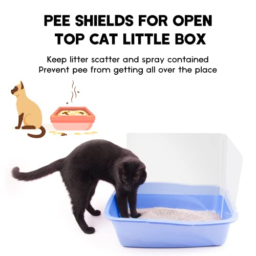 Woiworco 3 Pieces Cat Litter Box Pee Shields, Litter Pan Pee Privacy Shields With Double-Sided Tape, High Wall Litter Box Shield For Open Litter Boxes(Litter Box Not Included) #TOP1