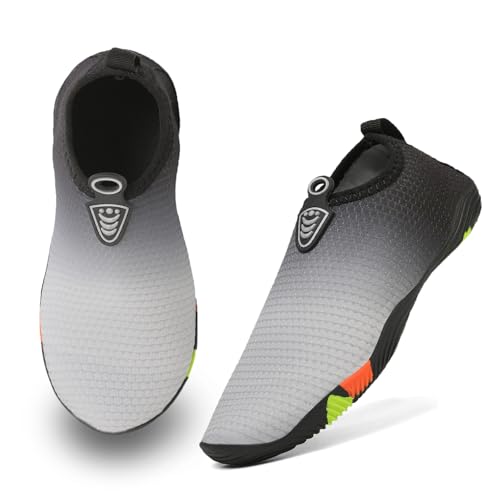 QPT Water Shoes Barefoot Aqua Socks Fast Dry Beach Swim Outdoor Sports Shoes for Toddler Kids Boys Girls