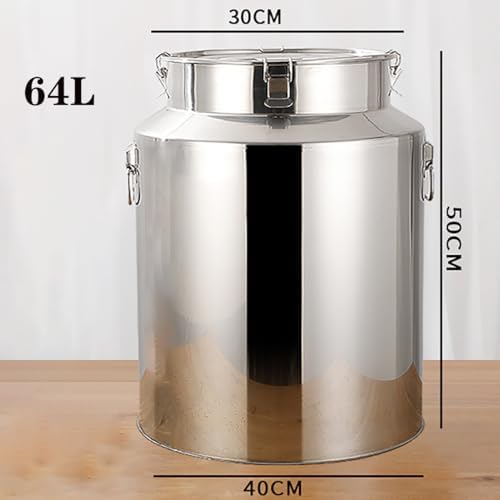 Ultra Thick 304 Stainless Steel 100L Sealed Barrel for Beer, Milk, Tea, Peanut Oil - Durable Storage & Transportation Solution for Home Brewing & Kitchen Use