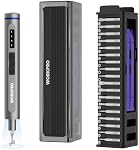 WORKPRO 42-in-1 Precision Electric Screwdriver Set — Mini Cordless USB-C Rechargeable Screwdriver with 36 S2 Magnetic Bits, LED Light, Aluminum Handle, Portable Repair Kit for Laptop & Electronics