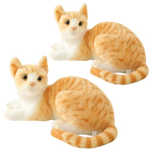 Gato de peluche realista antialérgico para dormir sin pelos 2