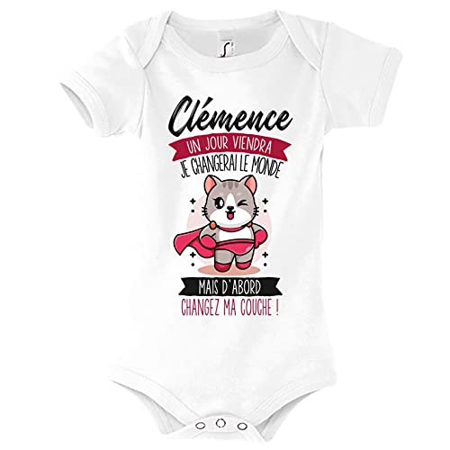 Planetee Body bébé Prénom Clémence Humour