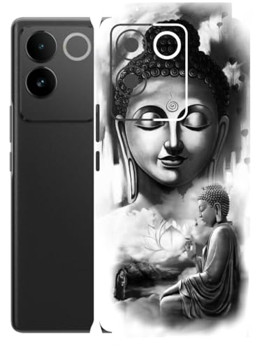 Image of AtOdds - Full Body Back Screen Guard Protector Film - Lamination Wrap Skin Sticker Compatible with IQOO Z7 PRO (5G) | Scratchproof Matte Finish (Buddha)