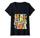 Photo Gallery donna in my line dancing era country line dancer music funny maglietta con collo a v Photo Gallery donna in my line dancing era country line dancer music funny maglietta con collo a v