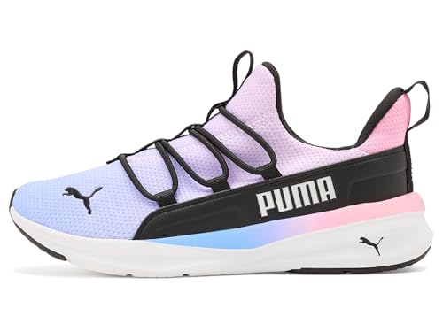 Image of PUMA Girls One 4 All Slip-On Shoes (Big Kid) Intense Lavender /Pink Shimmer /Black 4 Medium Big Kid