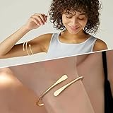 WORUIB Gold Arm Cuff, 4 Piece Set of Adjustable Upper Arm Jewelry for Women, Stylish Gold Arm Cuff Bangle for Everyday Wear and Special Occasions, Fashion Gift for Her - Image 6