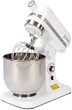Elektrischer Standmixer zum Backen von Lebensmitteln Abnehmbare 7-Liter-Rührschüssel aus Edelstahl, 9-Gang-Steuerung, inklusive 2-fachem Ballon-Schneebesen zum Backen von Kuchen-Eiercreme für den gew