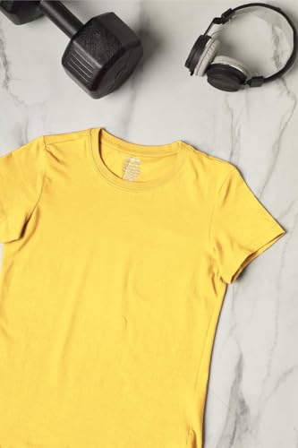 Image of Dollar Women's Solid Stretchable Cotton Round Neck Tshirt