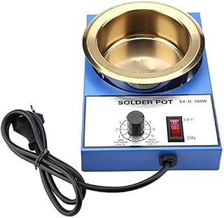Löttopf Metalllöten Entlötbad Kapazität Zinnofen Schmelzofen Löttiegel Zinnbad Lötbad Schmelztopf für Hobby Giessen EU-Stecker 220V (300w)
