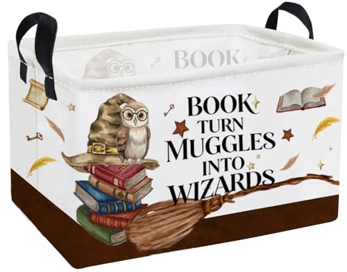Image of Essme Rectangular Kids Baskets,Magic Storage Box,Cute Basket for Kids with Handles for Room Decor, Book Bins,Shelf Basket.(Magic)
