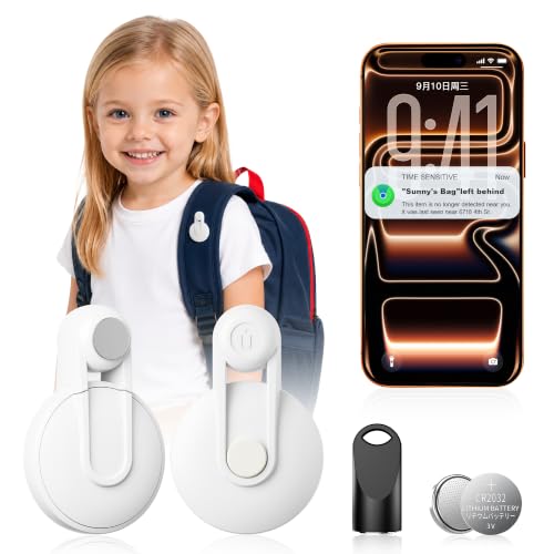 AINBREC Otag twin-pack tracker tags — two units that report through the Find My app already on the phone
