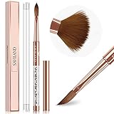 Saviland Acrylic Nail Brush Size 8 - Kolinsky Acrylic Brush for Acrylic Powder, Kolinsky Hair Bronze...