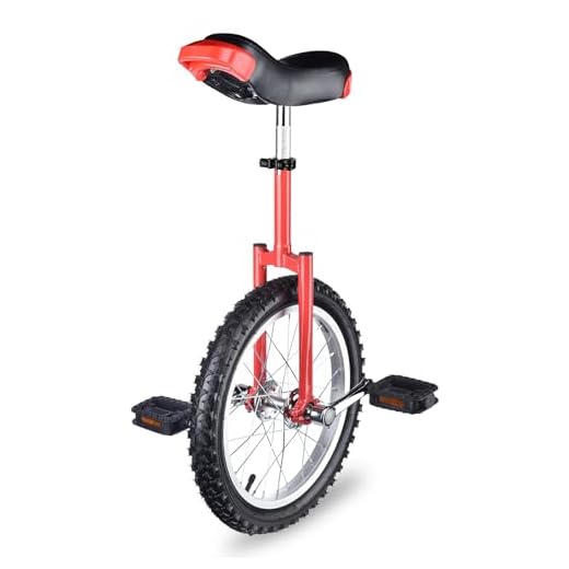 AW 16" Inch Wheel Unicycle Leakproof Butyl Tire Wheel Cycling Outdoor Sports Fitness Exercise Health Red
