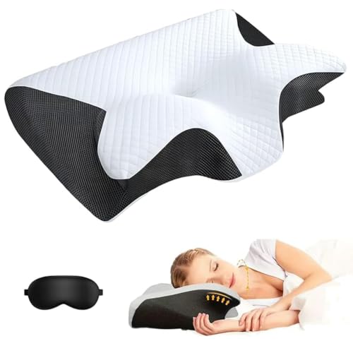 Pillow Haven Anti Snore PillowHaven Snoring Pillow PillowHaven Pain Relief Pillows Orthopedic Pillows with Cooling Cover Ergonomic Memory Foam Neck SupportPillow for Side and Back Sleepers (Black)