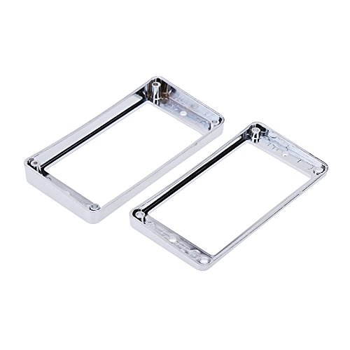 Andoer Anel de montagem do quadro de captação de guitarra de plástico cromado para LP Guitar Silver