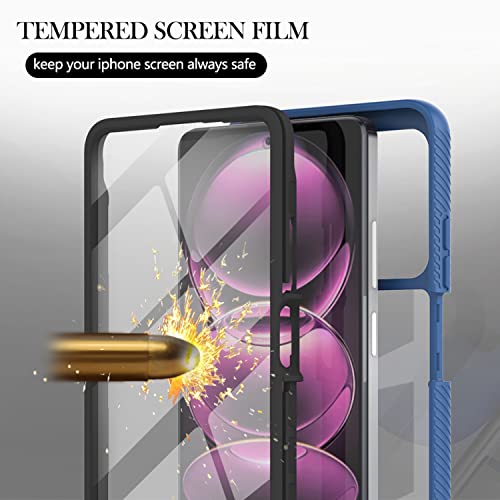 Happygor Capinha Capa para Xiaomi Poco X5 Pro 5G com Protetor de Tela, Resistente Transparente Capa