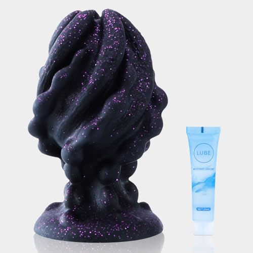 Purple Sparkling Plug with Suction Cups Sex Toyscouples for Couples 4.3 in Beginners Silicone Butt Plug for Woman Butt Plug Threaded Anal Women Male Sex Toy