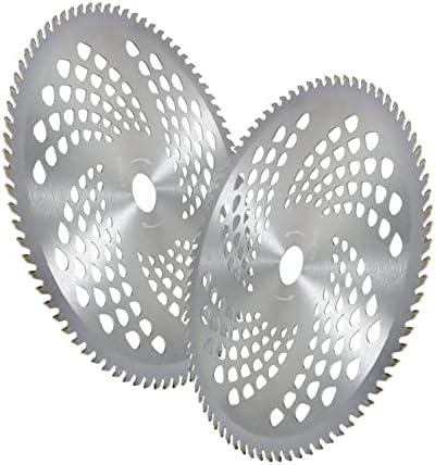 2-Pack 10Inch 40T/60T/80T Carbide Tip Brush Blades for Cutting Wood Bush and shrubs Most Petrol Brush Cutters (80T)
