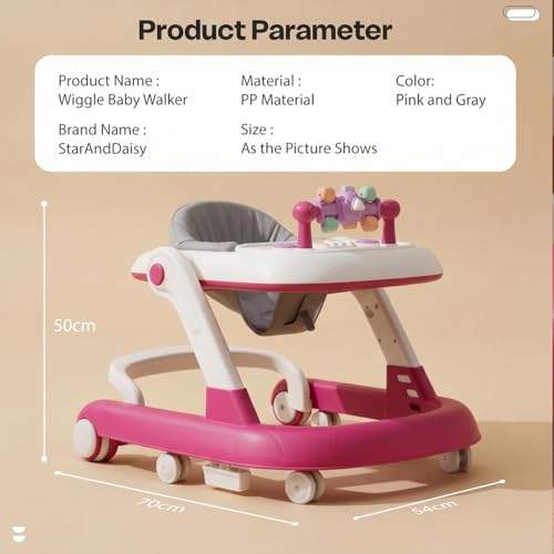 Image of StarAndDaisy Baby Walker for 6-18 Month Baby Boy & Girl /Height Adjustment, Musical Tray & Speed Control /Baby Walker for Kids with Safety Wheels and Comfortable Seat