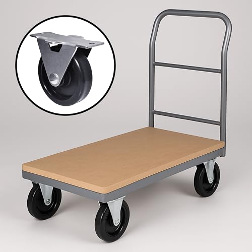Heavy Duty Rigid Caster Wheels, Black Heavy Duty, 2.5 Inch, Non-Swivel Top Plate Mount, Furniture Hardware (16)