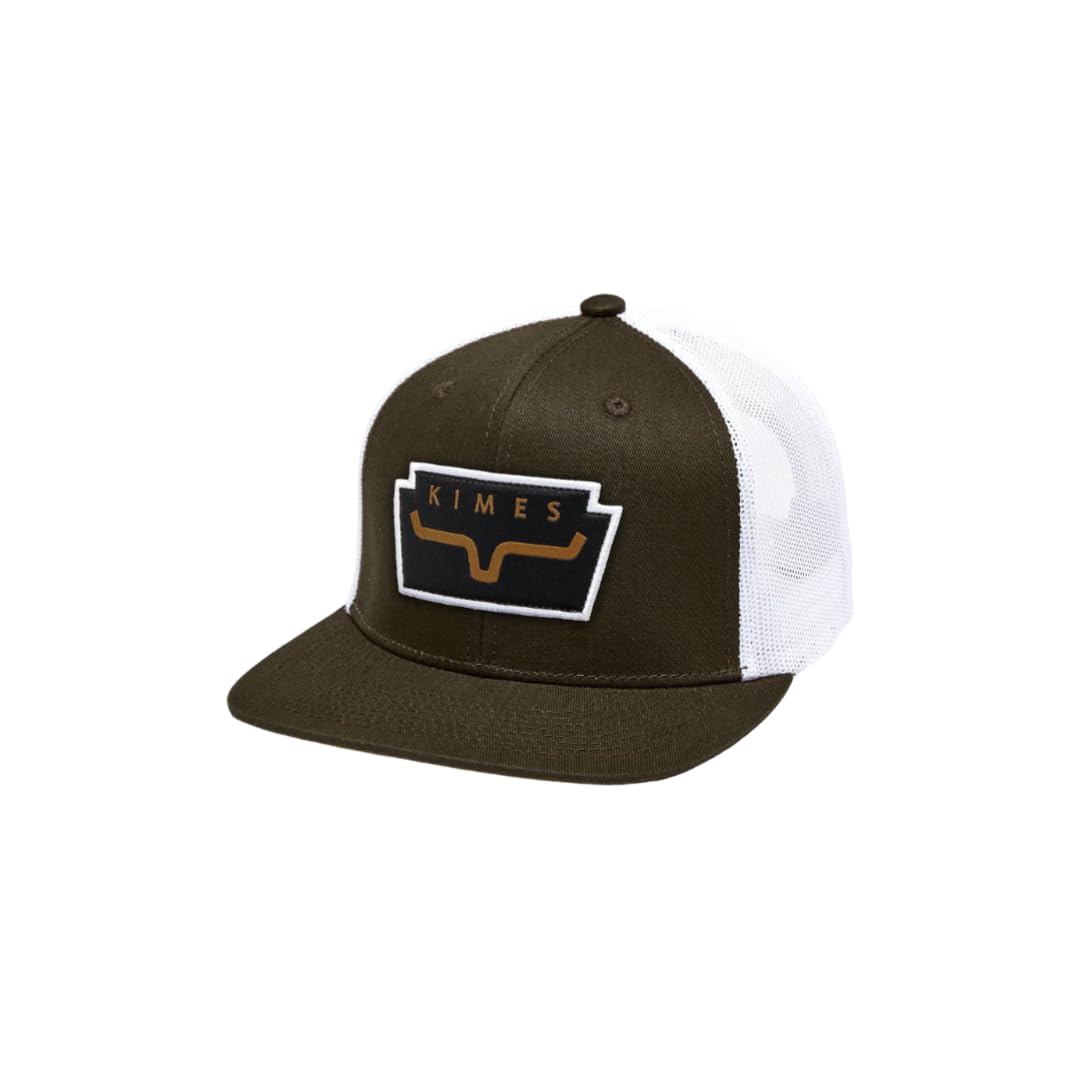 Kimes Ranch Unisex Texola Hat – High-Profile Western Snapback with Woven Patch, Army, One size