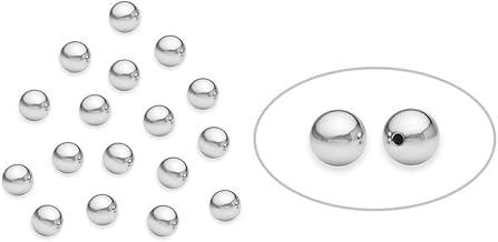 100Pcs 3mm Genuine 925 Sterling Silver Beads Discovered for Jewelry,Beading and Jewellery-Making,Beads and Bead Assortments,Sterling Silver Bead,Jewellery Making