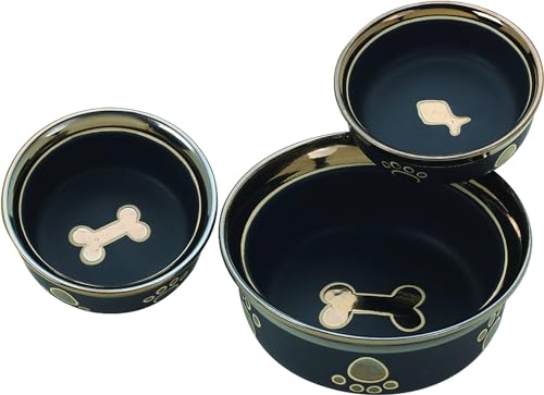 Ethical Pet Products (Spot) CSO6883 Ritz Copper Rim Cat Dish, 5-Inch, Black