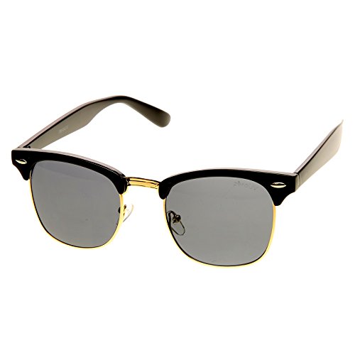 Image of zeroUV Half Frame Semi-Rimless Horn Rimmed Sunglasses