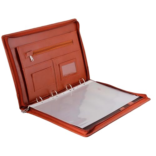 Zestale Leatherette Document Folder Foolscap Size 4 Ring - Image 2