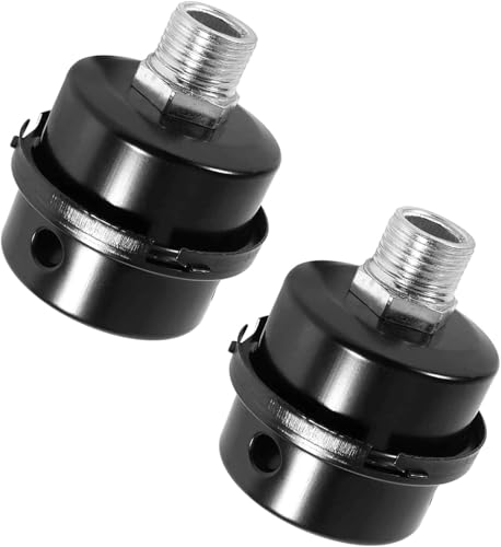 STOUCLA Kompressor Schalldämpfer Filter, 20mm Metall Luftkompressor Kompressor Luftfilter, für Luftkompressorfilter, Gewinde Luftkompressor Filter, 2 Stück