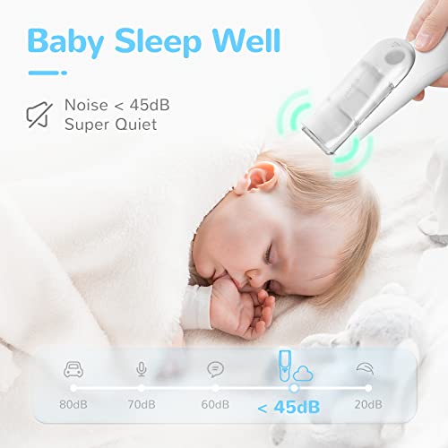 Baby Hair Clippers, Vacuum Hair Clipper For Baby Fine Hair, Baby Hair Clipper Quiet Hair Clipper For Baby, Hair Clipper Auto Suck Snipped Hair, Ipx7 Waterproof Rechargeable Cordless Baby Hair Clipper #TOP2