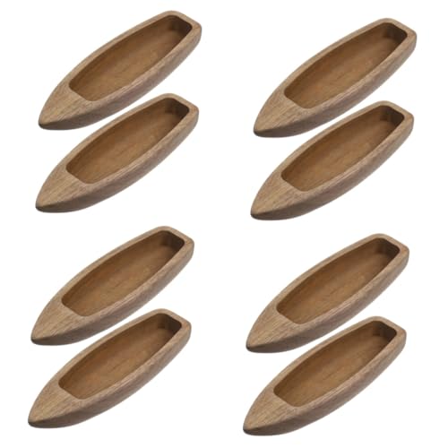 Healifty 4sets 2pcs Unfinished Wooden Boat Model Decor Rustic Desktop Ornament for Home Office Bedroom Study Creative Handcraft Present for Nautical Decor Lovers 2pcs*4