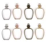 LANBEIDE Frame Pendants Bezel Charms Open Back Blanks Stars Bezel Hollow Mold Pressed Flower for Jewelry Resin Earring Necklace 20 PCS, Vase