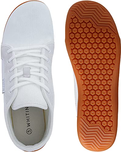 Image of WHITIN Women's Barefoot Minimalist Shoes, Natural Foot-Shaped, White /Leather Insole, 7