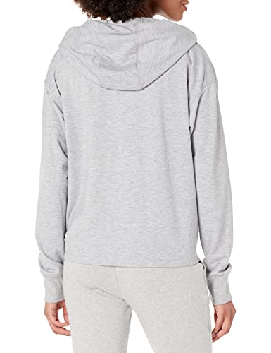 Dkny Women's Sport Soft Yoga Terry Tie Front Hoodie, Pearl Hgr, X-Small #TOP28
