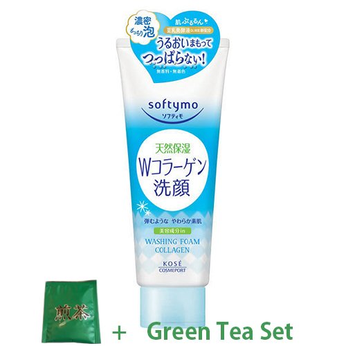 KoseCosmeport Softymo New Version Face Wash 150g - Collagen (Green Tea Set)