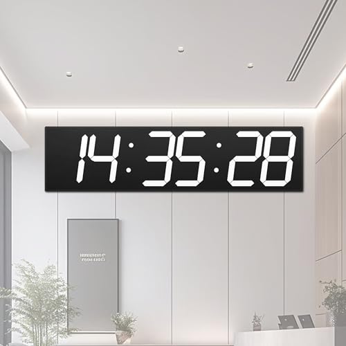 Large Digital Wall Clock with GPS Auto-Sync