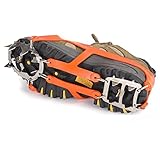 Holibanna 1 Par 18 Crampones para Senderismo Tacos De Nieve De Hielo Garra De Nieve Cubiertas De Zapatos De Tracción De Hielo Tacos De Hielo Crampones Empuñadura De Zapato De Escalada Pinzas