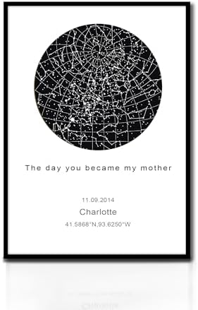 toyofmine Mapa de estrellas personalizado de tamaños impresiones ...