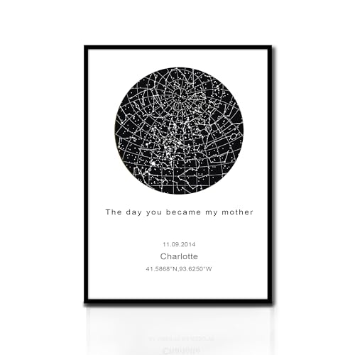 Mapa de estrellas personalizado de tamaños impresiones de estrell...
