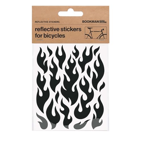 Bookman Urban Visibility Reflective Stickers Flames Black
