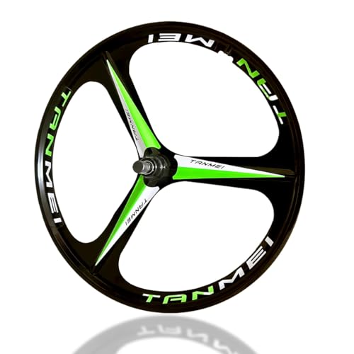 ZCXBHD 26/27.5/29�C���` �}�E���e���o�C�N�p�z�C�[���Z�b�g �}�O�l�V�E�������� 3�{�X�|�[�N �t�����g�����A�z�C�[�� 100/135mm �f�B�X�N�u���[�L�Ή��n�u 6-9�����[�^���[�t���[���]�ԗp(Black-Green,29in-Fron