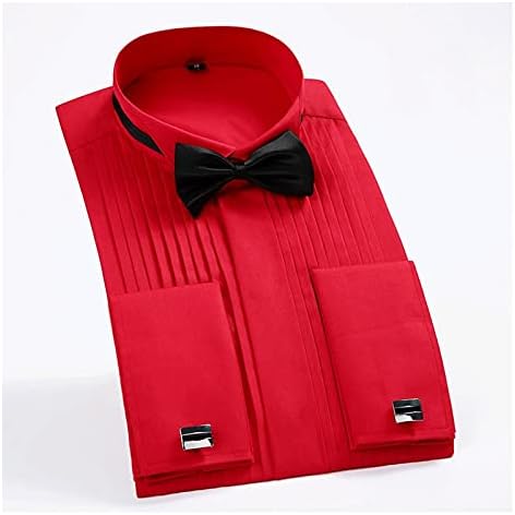 ZHCWT Men's French Cuff Tuxedo Shirt 