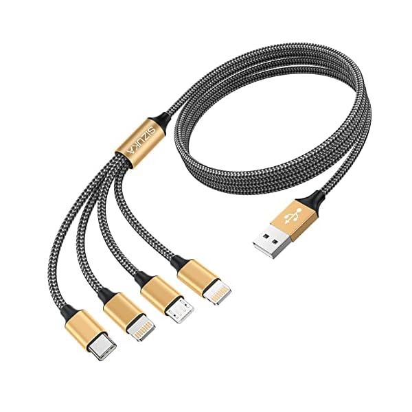 SIZUKA Multi USB Kabel, Universal Ladekabel [1.2M ] 4 in1 Handy ladekabel Mehrfach Ladekabel Micro USB Typ C Lightning…