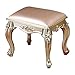 DLGF Sgabello per Tavolo da Trucco Sgabello Barocco Toeletta Sedia Imbottita per Sgabello per Pianoforte Cuscino in Tessuto in Stile Europeo in Legno,29x35x40cm