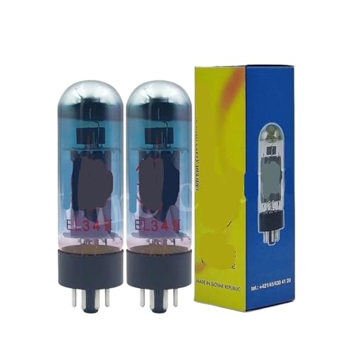 Amplificateur HiFi sans distorsion grâce au tube EL34 Bleu en paire appairée