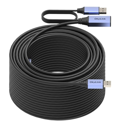OkyLink 130ft(40M) Active USB 2.0 Extension Cable A Male to A Female 480Mbps for Printer, Mouse,Keyboard,Scanner,Camera by OkyLink - Image 6