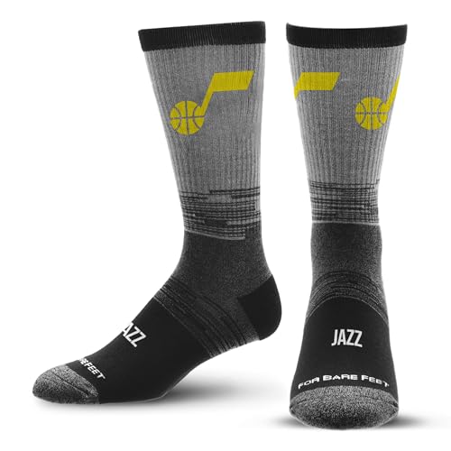 For Bare Feet NBA UTAH JAZZ Team Tonal Crew Sock Team Colors Large