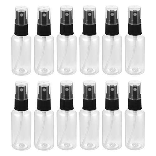 UEETEK 12 Stück Tragbare Reisen Flaschen Leere Durchsichtigen Kunststoff Feinnebel Sprühflaschen 30 ml (Düsenfarbe zufällig)